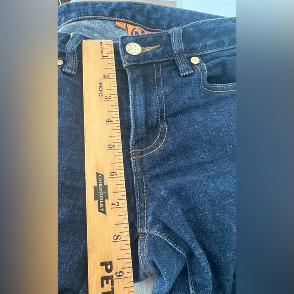 Tory Burch Super Skinny Dark Wash Jeans Midrise Luxe Stretch Size 28 - Picture 6 of 12